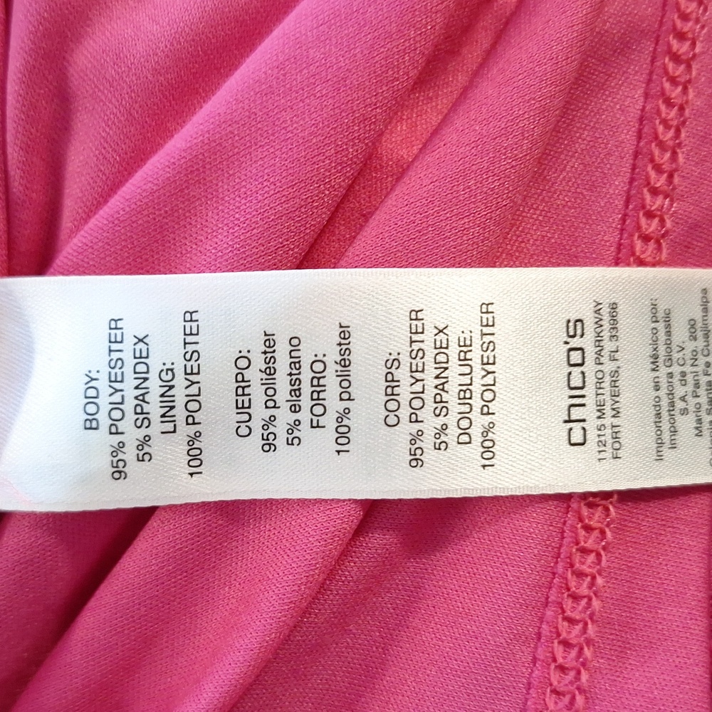 Chico's europa Pink Lace Dress Sz 1 Medium *box 2 - Picture 8 of 8